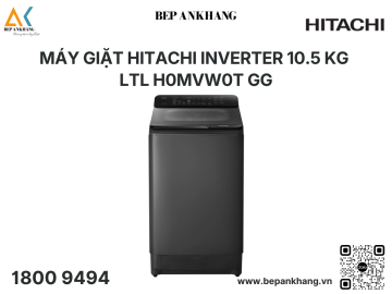 Máy giặt Hitachi Inverter 10.5 kg LTL H0MVW0T GG